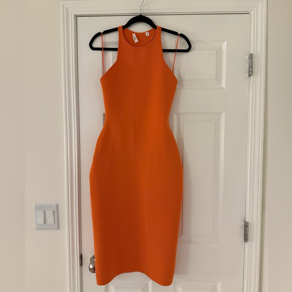 A.L.C. Orange Midi Sheath Dress